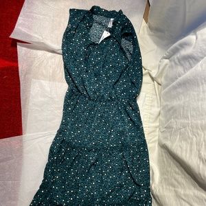 Beachsissi V-Neck Leopard Print Midi Dress Large